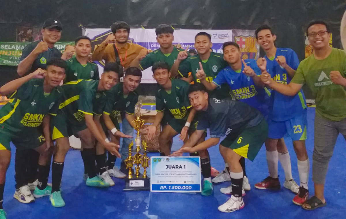 HEBAT! TIM FUTSAL SMKN 3 BOJONEGORO SABET JUARA 1 DALAM DEMA FUTSAL CHAMPIONSHIP